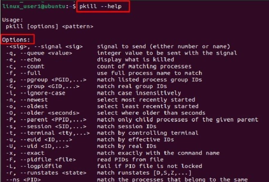 pkill command